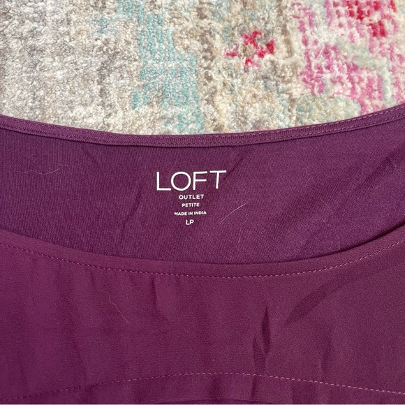 Loft Outlet Purple Ruffle Tee - Picture 2 of 4